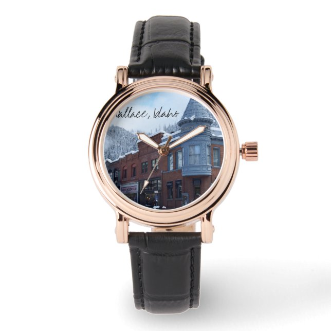 Reloj De Pulsera Wallace Idaho en invierno (Anverso)