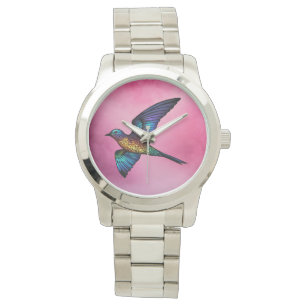 Reloj De Pulsera Wanderer inalámbrico: Pájaro Swift multicolor