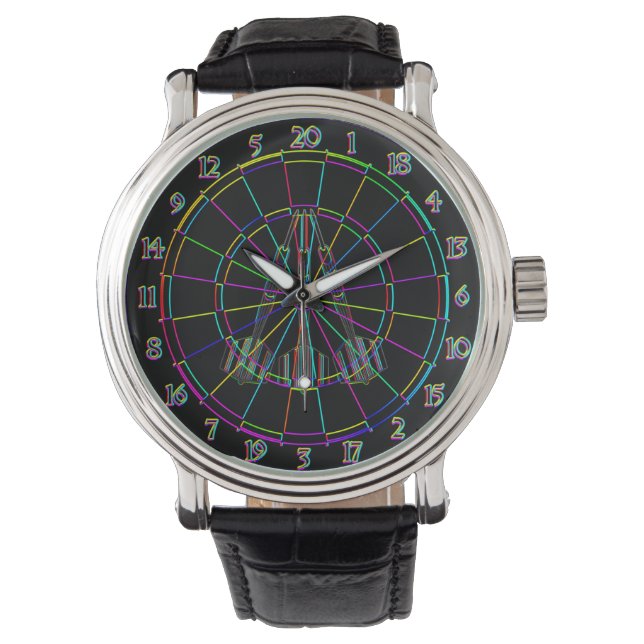 Reloj De Pulsera Wanduhr Dart Design Dartscheibe (Anverso)