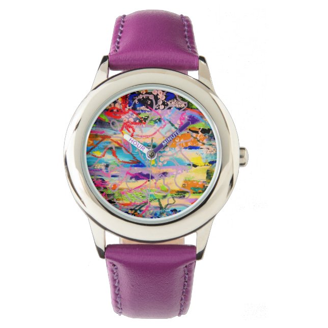 Reloj De Pulsera Warm Layers by Lydia's Art Sangria (Anverso)