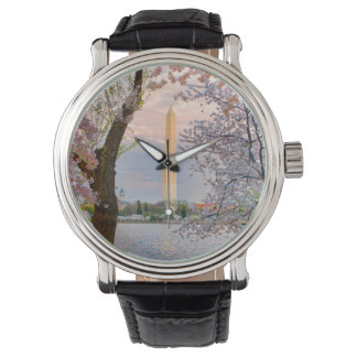 Reloj De Pulsera Washington Monument Cherry Blossoms Tote Bag