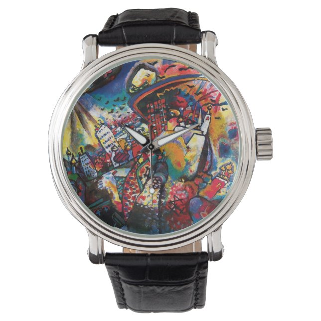 Reloj De Pulsera Wassily Kandinsky - El paisaje urbano de Moscú Res (Anverso)