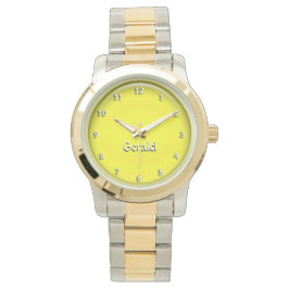 Reloj De Pulsera Watch - Amarillo en 3D orb con nombre