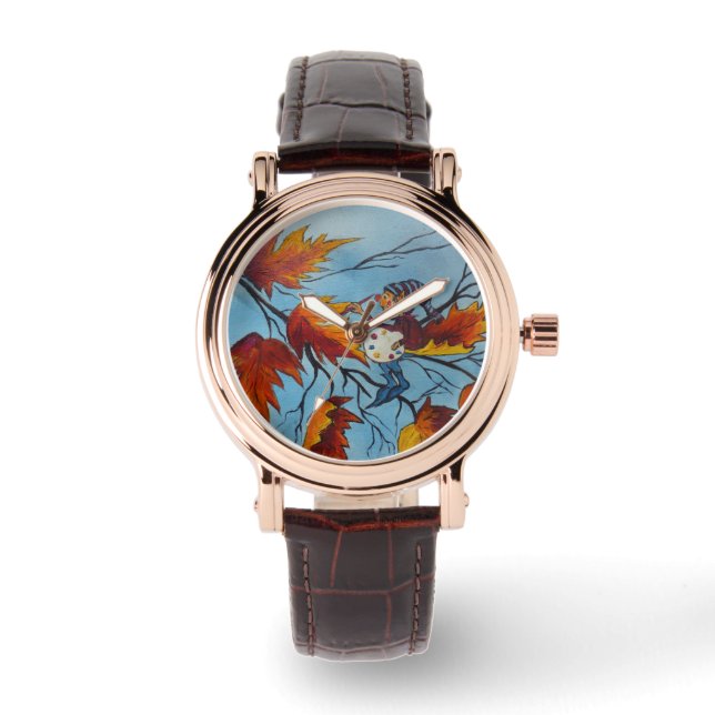 Reloj De Pulsera Watch Ann Hayes Pintura de Pixie (Anverso)