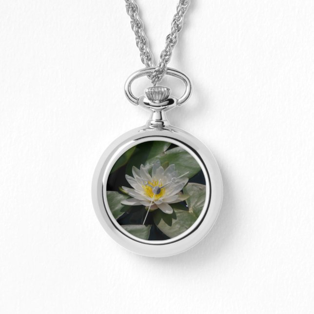 Reloj De Pulsera Watch de agua de Lotus blanco (Anverso)