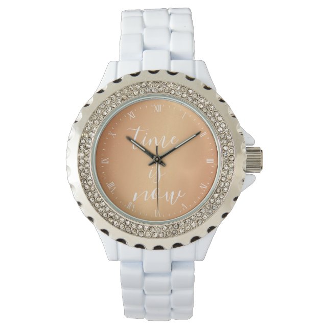 Reloj De Pulsera Watch - El tiempo es ahora Cobre (Anverso)