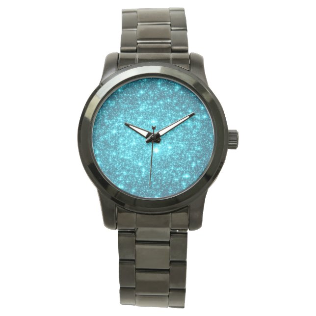 Reloj De Pulsera Watch: Estrellas azul turquesa (Anverso)