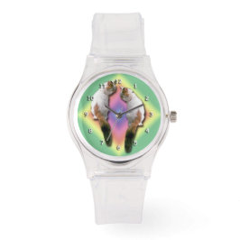Reloj De Pulsera Watch - Gatos y Diamante del Arcoiris