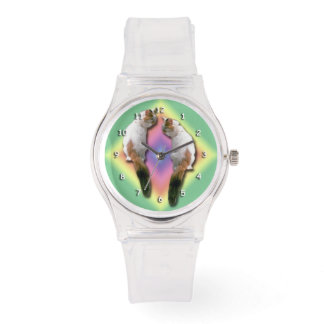 Reloj De Pulsera Watch - Gatos y Diamante del Arcoiris