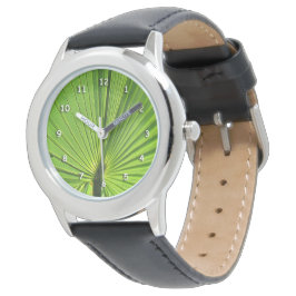 Reloj De Pulsera Watch - Hoja verde con luz solar