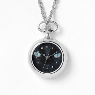 Reloj De Pulsera Watch - Ojos verdes de gato negro