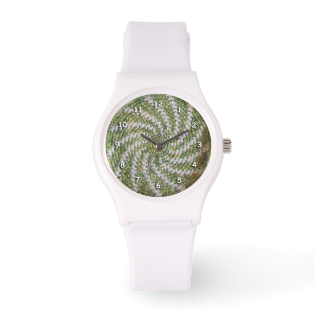 Reloj De Pulsera Watch - Patrón de croquet espiral (Anverso)