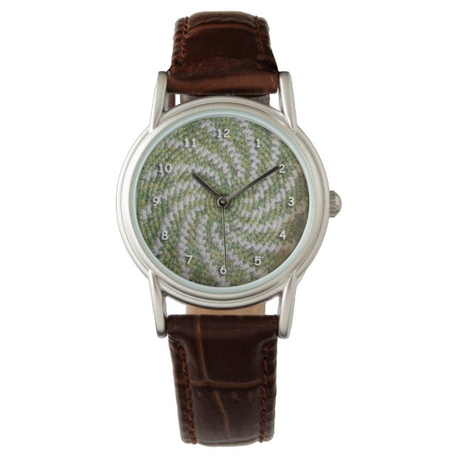 Reloj De Pulsera Watch - Patrón de croquet espiral (Anverso)
