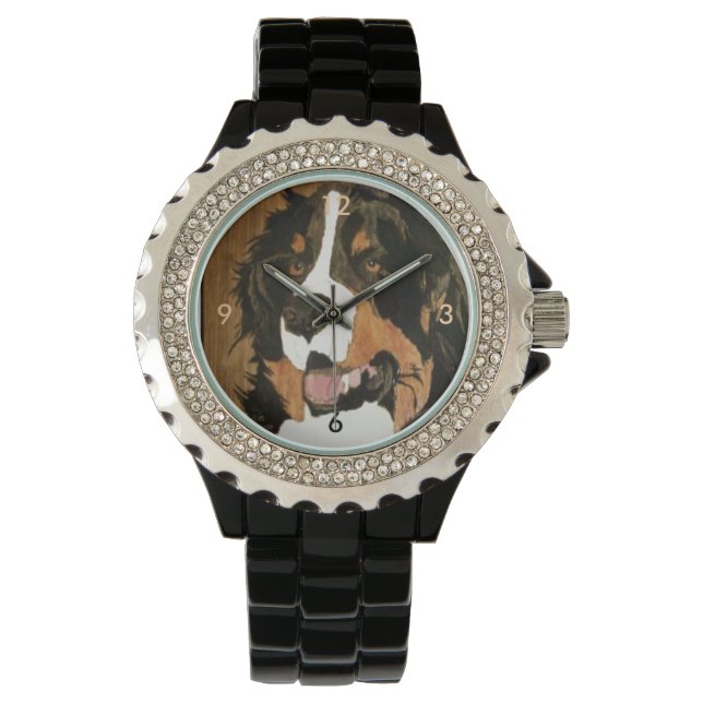 Reloj De Pulsera Watch ~ Perro de montaña de Bernese (Anverso)