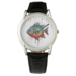 Reloj De Pulsera Watch - Serie acuarela: piraña