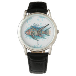 Reloj De Pulsera Watch - Watercolor Series: Lionfish