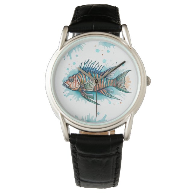 Reloj De Pulsera Watch - Watercolor Series: Lionfish (Anverso)