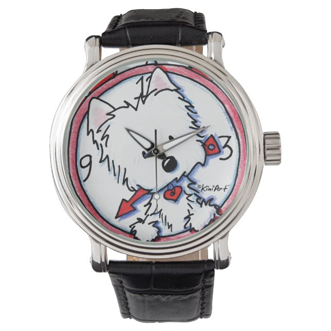 Reloj De Pulsera Watch Westie Time Wrist (Anverso)