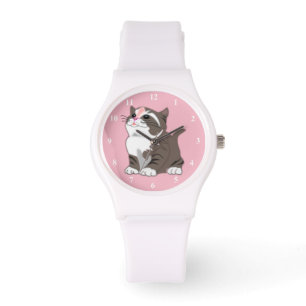 Reloj De Pulsera Watch with Baby Kitten