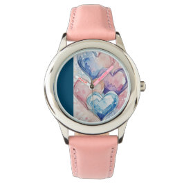 Reloj De Pulsera Water Colour Painted Hearts 