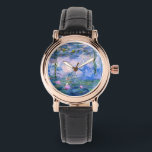 Reloj De Pulsera Water Lilies<br><div class="desc">Water Lilies es una serie de más de 200 pinturas al óleo del impresionista francés Claude Monet. Este cuadro, que se terminó en 1919, está decorado en tonos azules y rosas.</div>