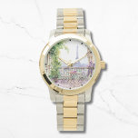 Reloj De Pulsera Watercolor Eiffel Tower Paris Café Francés<br><div class="desc">El Watercolor Eiffel Tower Paris French Cafe Watches cuenta con una zona de estar con una cafetería de color agua,  con vistas a París y la Torre Eiffel al fondo. Creado por Evco Studio www.zazzle.com/store/evcostudio</div>