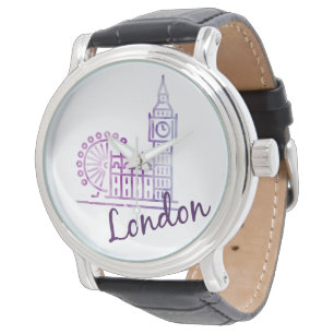 Reloj De Pulsera Watercolor Londres, Big Ben