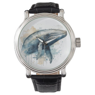 Reloj De Pulsera Watercolor Whale Wonder