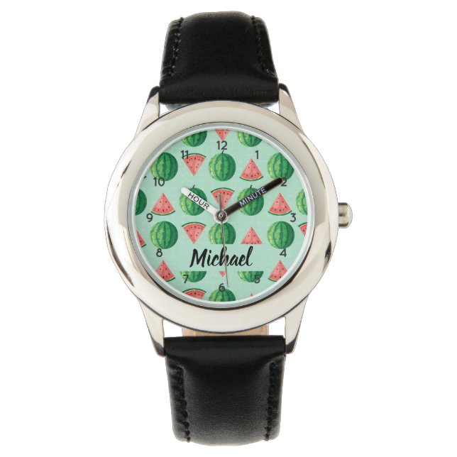 Reloj De Pulsera Watermelon Nombre personalizado Niños elegantes de (Anverso)