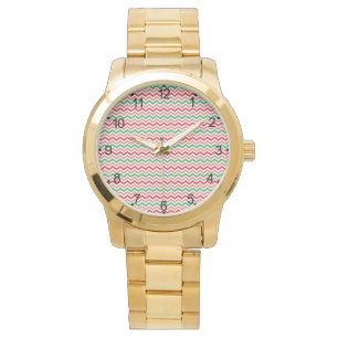 Reloj De Pulsera Watermelon Summer Zigzag Stripes Pattern-56209