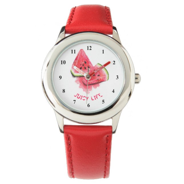 Reloj De Pulsera Watermelons Watch Red Sweet Gift (Anverso)
