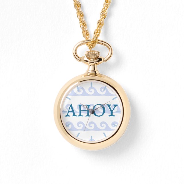Reloj De Pulsera Waves Ahoy Personalizado (Anverso)