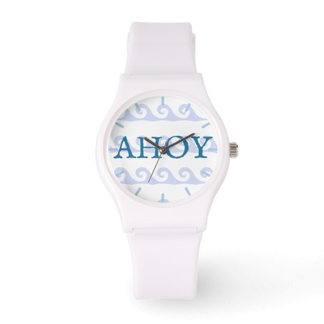 Reloj De Pulsera Waves Ahoy Personalizado (Anverso)