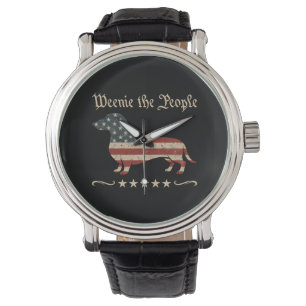 Reloj De Pulsera Weenie El Pueblo Dachshund 4 De Julio