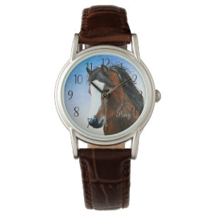 Reloj De Pulsera Welsh Cob Pony Watercolor Wildlife Watch