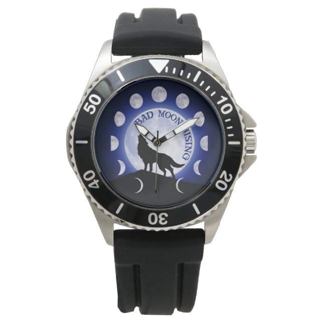 Reloj De Pulsera Werewolf Moon Phase Bad Moon Watch (Anverso)