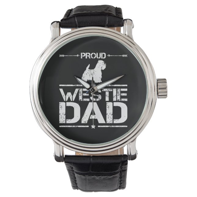 Reloj De Pulsera West Highland White Terrier Westie Dog Dad (Anverso)