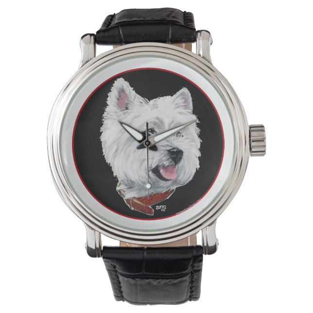Reloj De Pulsera Westie Head (Anverso)