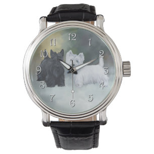 Reloj De Pulsera Westie Scottie Wintertime