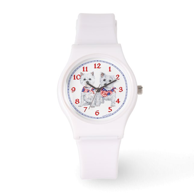 Reloj De Pulsera Westies Americana (Anverso)