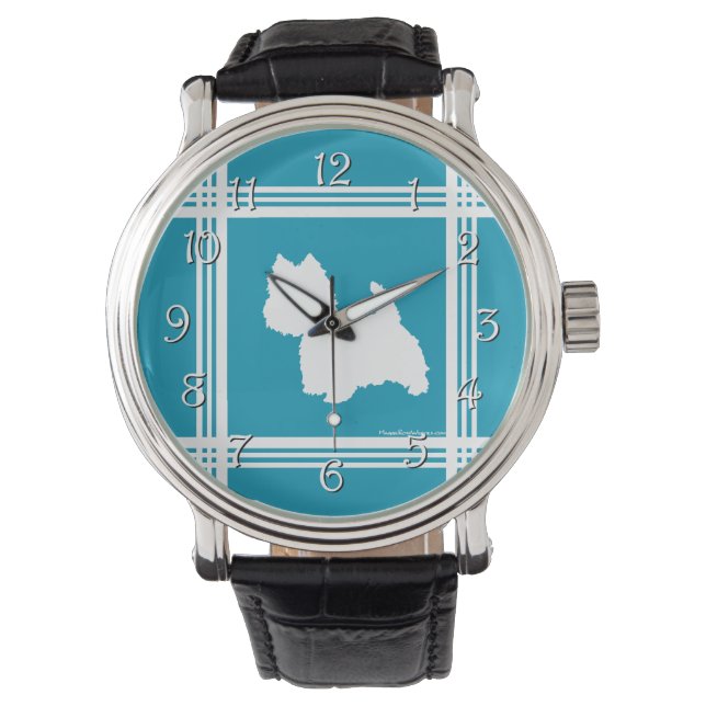 Reloj De Pulsera Westies turquesa (Anverso)