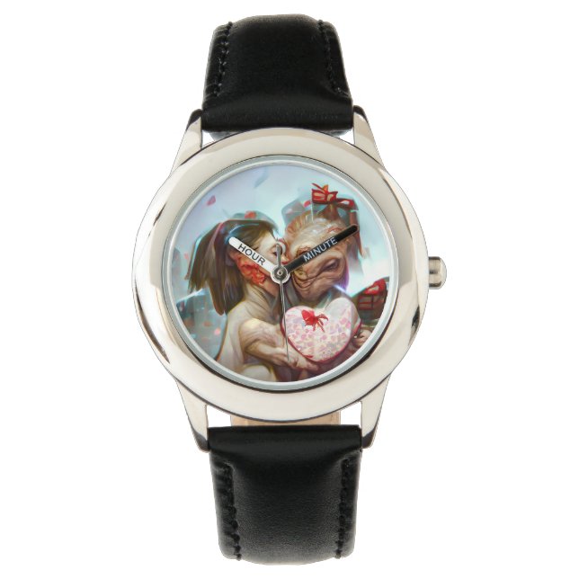 Reloj De Pulsera Whimsical Alien Romance (Anverso)