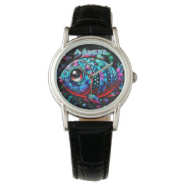 Reloj De Pulsera Whimsical Big-Eyed Fish Nautical Personalized