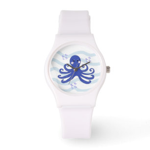 Reloj De Pulsera Whimsical Blue Sea Octopus