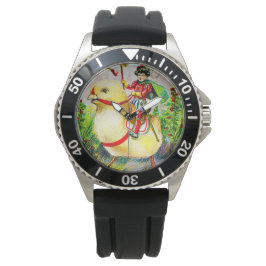 Reloj De Pulsera Whimsical Easter Greetings: Sobre el polluelo giga