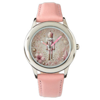 Reloj De Pulsera Whimsical Elegant Pink & Gold Pastel Nutcracker