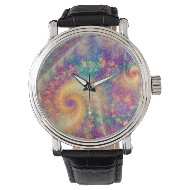 Reloj De Pulsera Whimsical Fantasy Abstract Fractal Vortex Art (Anverso)