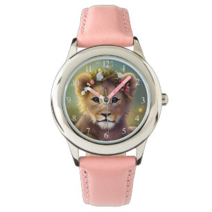 Reloj De Pulsera Whimsical Fantasy Cute Kawaii bebé cachorro de leó