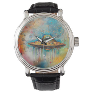 Reloj De Pulsera Whimsical Fun UFO