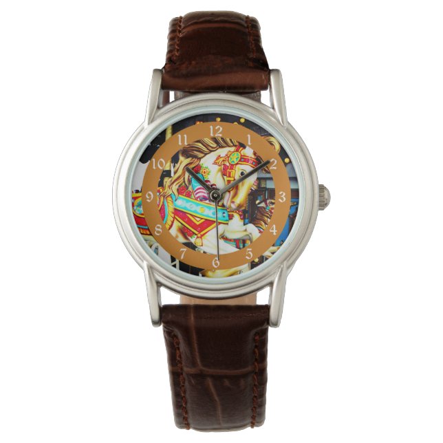 Reloj De Pulsera Whimsical Merry Go Round Carousse (Anverso)